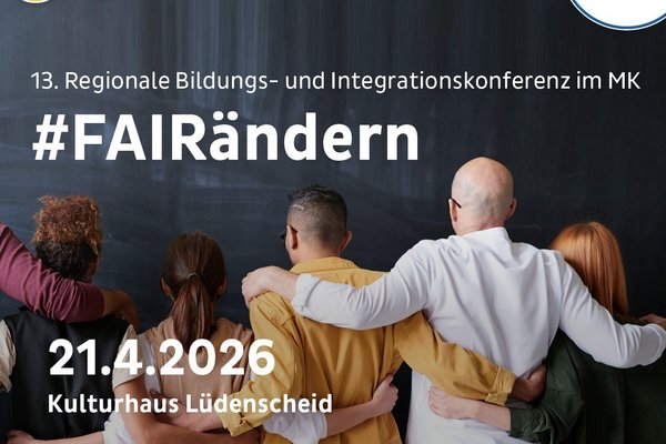 Bei der Regionalen Bildungs- und Integrationskonferenz können sich Interessierte in Workshops und beim Markt der Möglichkeiten breit über Themen wie Teamresilienz, Diversität, Demokratiebildung, Storytelling & mehr informieren und austauschen, Foto Heitmann/Märkischer Kreis 