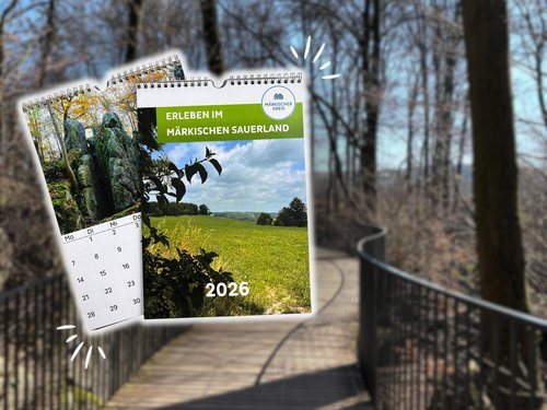 Der kostenlose Wanderkalender "Erleben im Märkischen Sauerland 2026" ist ab sofort in den Touristikbüros der Städte und Gemeinden und in den Bürgerbüros der Kreisverwaltung erhältlich. Symbolfoto: Märkischer Kreis