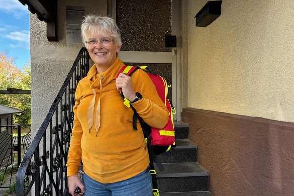 Sylke Nitschke aus Hemer ist Lebensretterin der ersten Stunde. Foto: Katharina Buschmann / Märkischer Kreis