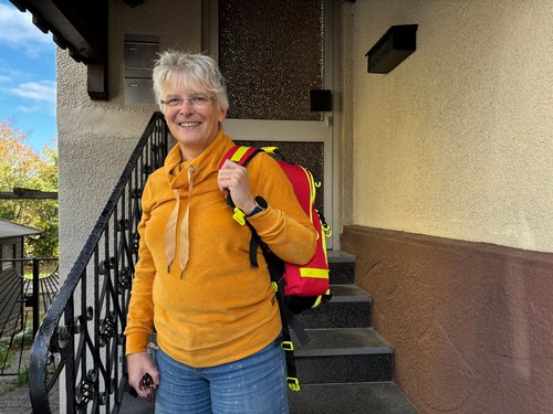Sylke Nitschke aus Hemer ist Lebensretterin der ersten Stunde. Foto: Katharina Buschmann / Märkischer Kreis