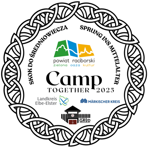 Das CampTogether ist ein gemeinsames Jugendprojekt der Partnerkreise Landkreis Elbe-Elster (Brandenburg), Kreis Ratibor (Polen) und des Märkischen Kreises. Logo: Märkischer Kreis / Landkreis Elbe-Elster / Kreis Ratibor