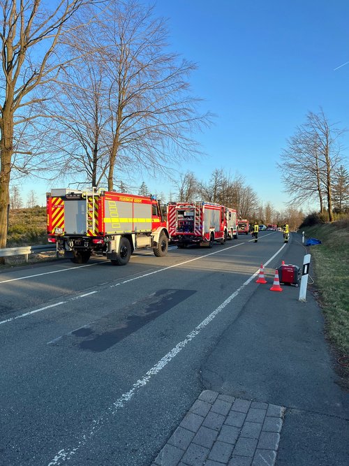 Teile des Wassertransportzugs West in Meinerzhagen. Foto: Märkischer Kreis