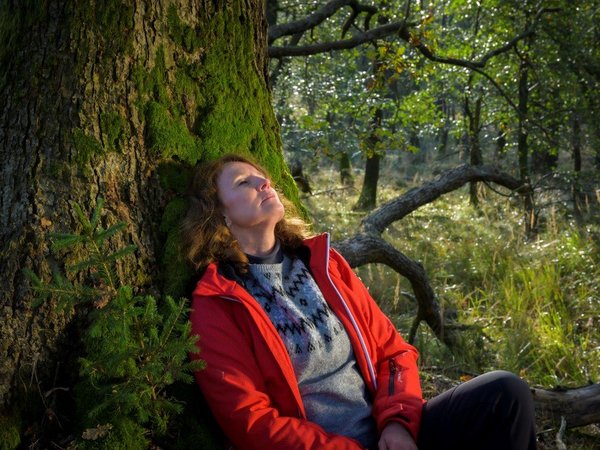 Den Wald achtsam mit allen Sinnen genießen bei der Naturparkführung am 29. Juli in Hemer. Foto: Klaus-Kappest/ Sauerland-Tourismus 