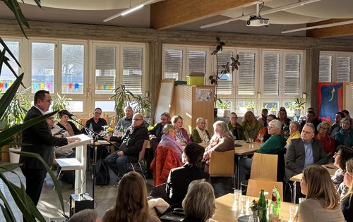 Landrat Marco Voge beim Auftakt zu den Internationalen Wochen gegen Rassismus, hier im Sozialen Bürgerzentrum Kierspe. Foto: Alexander Bange / Märkischer Kreis
