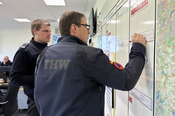 Bei der Übung "Waterworld" kam auch der Stab am Brandschutz- & Rettungsdienstzentrum (BRZ) des Märkischen Kreises in Altena-Rosmart zusammen. Foto: Hannah Heyn / Märkischer Kreis