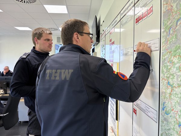 Bei der Übung "Waterworld" kam auch der Stab am Brandschutz- & Rettungsdienstzentrum (BRZ) des Märkischen Kreises in Altena-Rosmart zusammen. Foto: Hannah Heyn / Märkischer Kreis